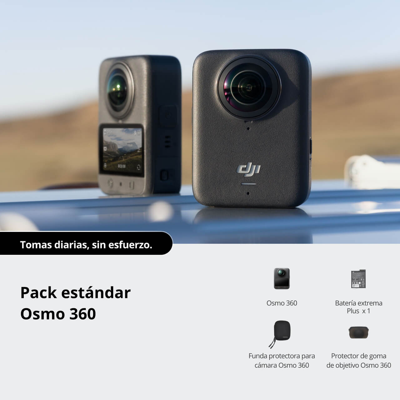 DJI Osmo 360 Combo Estándar con cámara y accesorios esenciales para fotografía y video 360
