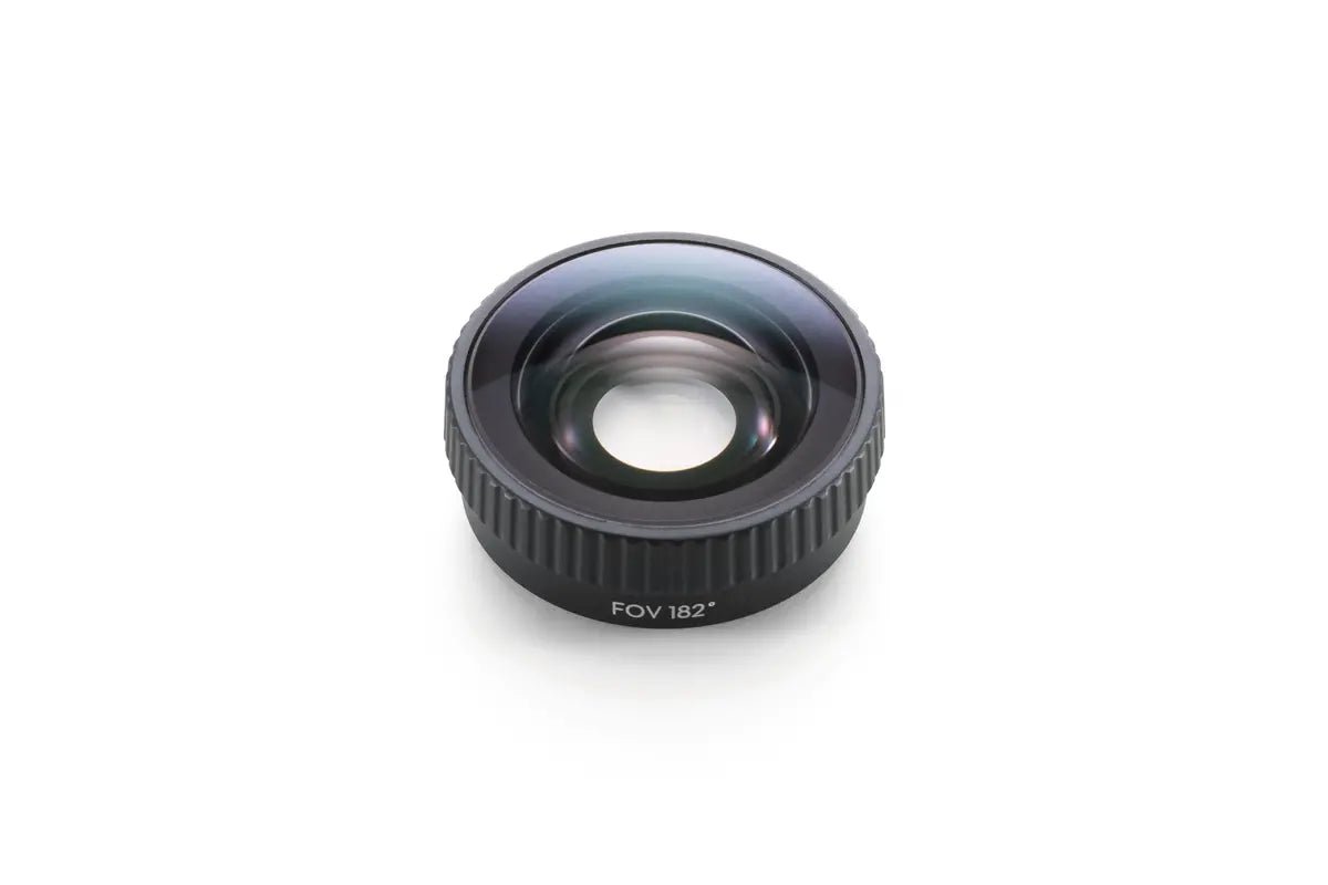 Vista frontal del lente de aumento de FOV para DJI Osmo Action 6 con campo de visión ampliado