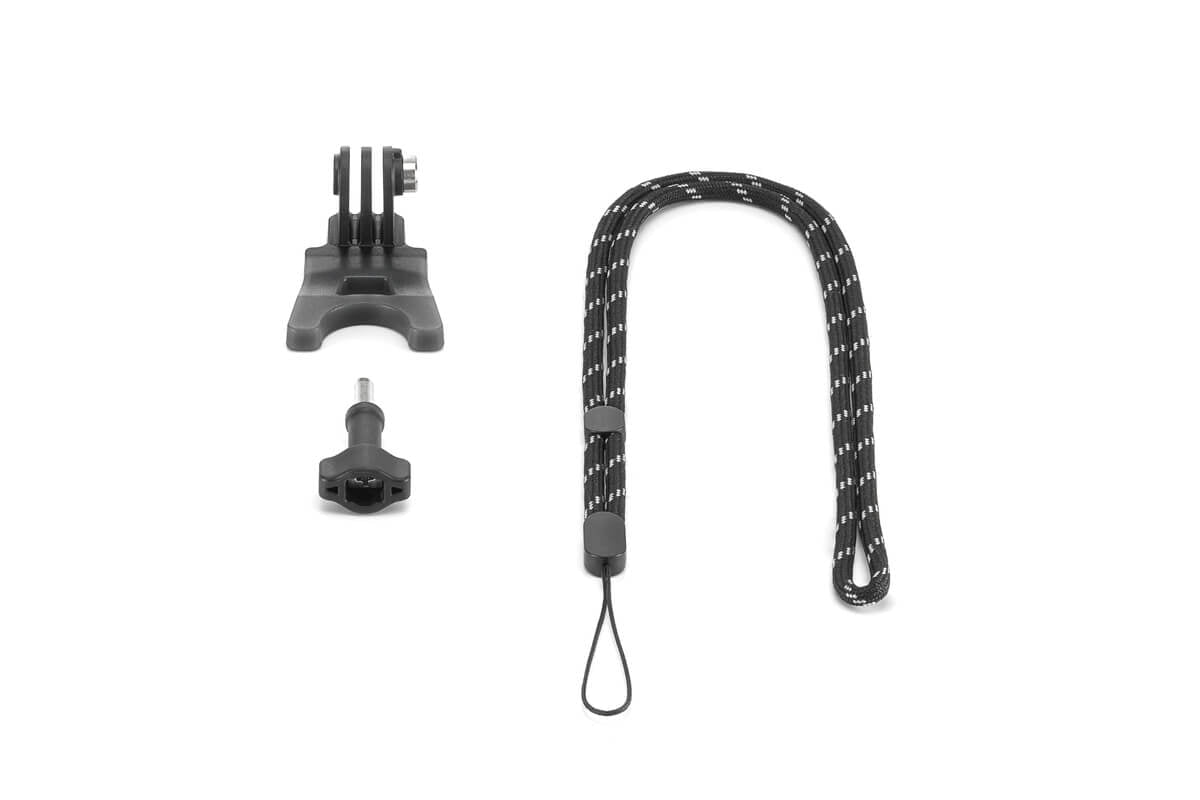 Soporte bucal DJI Osmo Action con correa de seguridad para grabación POV durante actividades deportivas