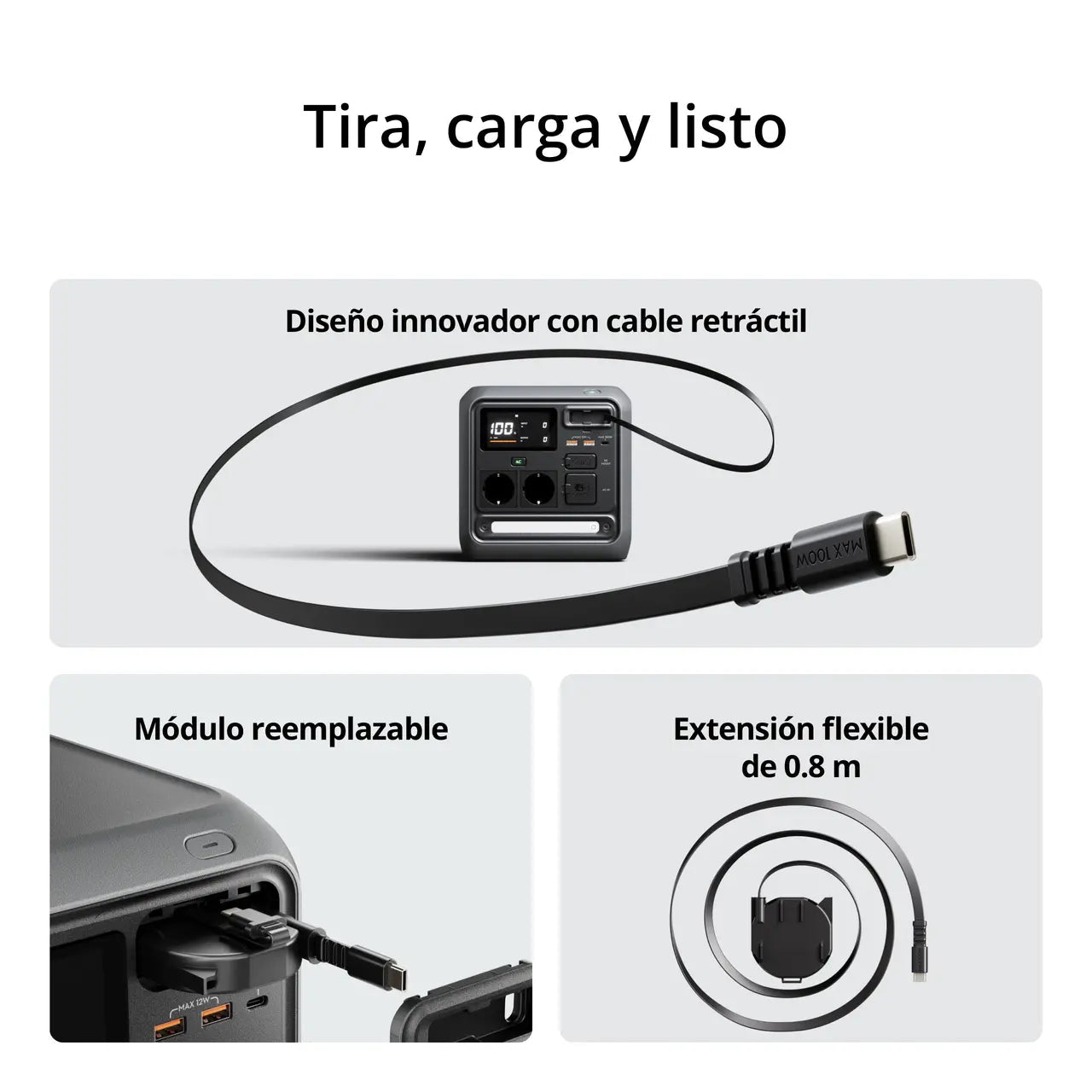 Diseño compacto y portátil de DJI Power 1000 Mini para transportar energía fácilmente durante viajes