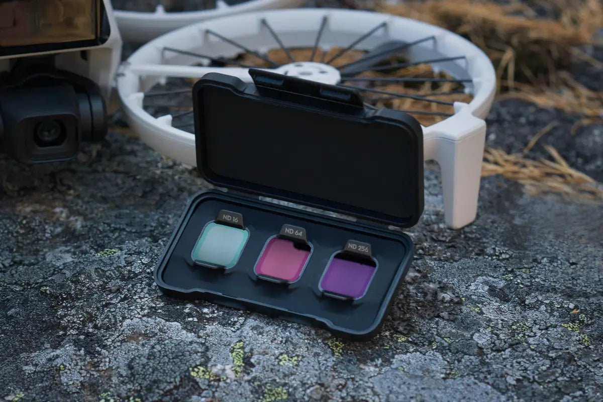Juego de filtros ND16, ND64 y ND256 para DJI Flip, ideal para controlar la exposición en condiciones de luz intensa