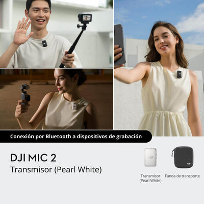 DJI Mic 2 para capturar audio inalámbrico de dos personas durante entrevistas y videos