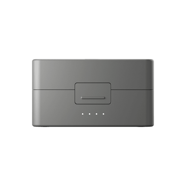 Vista trasera del estuche DJI Mic 3 para almacenamiento y transporte de accesorios