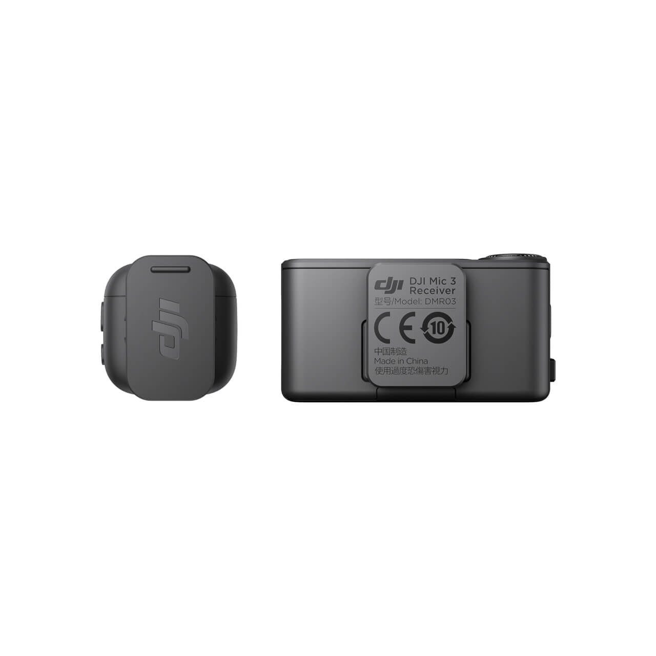 Receptor DJI Mic 3 con pantalla para controlar la grabación de audio inalámbrico