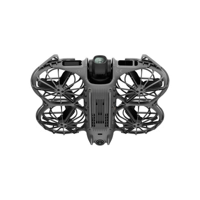 Vista inferior del DJI Neo 2 mostrando la estructura compacta del drone