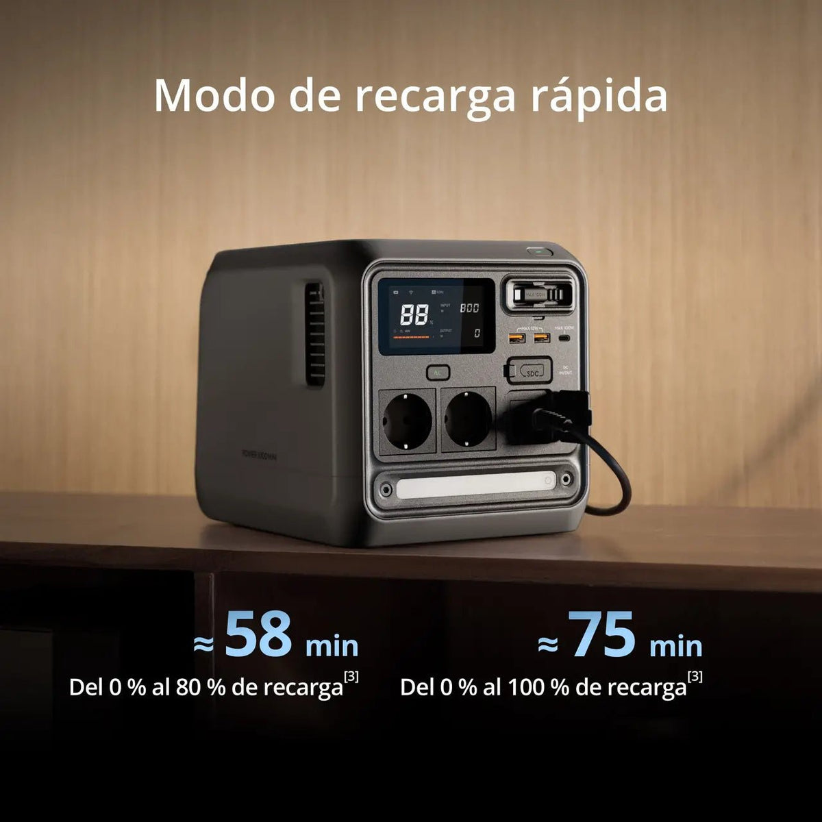 DJI Power 1000 Mini con modo de carga rápida para disponer de energía portátil en viajes y actividades al aire libre
